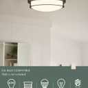 12 inch Flush Mount Ceiling Light, 2-Light Close to Ceiling Light Fixtures with Oil Rubbed Bronze Finish for Bathroom Bedroom Kitchen Hallway, 4822-ORB