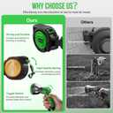 Retractable Garden Hose Reel, 1/2 in x 100 ft Heavy Duty Wall-Mounted Hose Reel with 180 Swivel Bracket, 10-Pattern Nozzle, Automatic Slow Rewind System, Any Length Lock for outside Watering,Cleaning