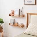 Oak Floating Shelves 24 Inch Nursery Shelves, Nursery Book Shelves Floating Bookshelves Wall Mounted Shelves for Books, Toys and Decor Storage