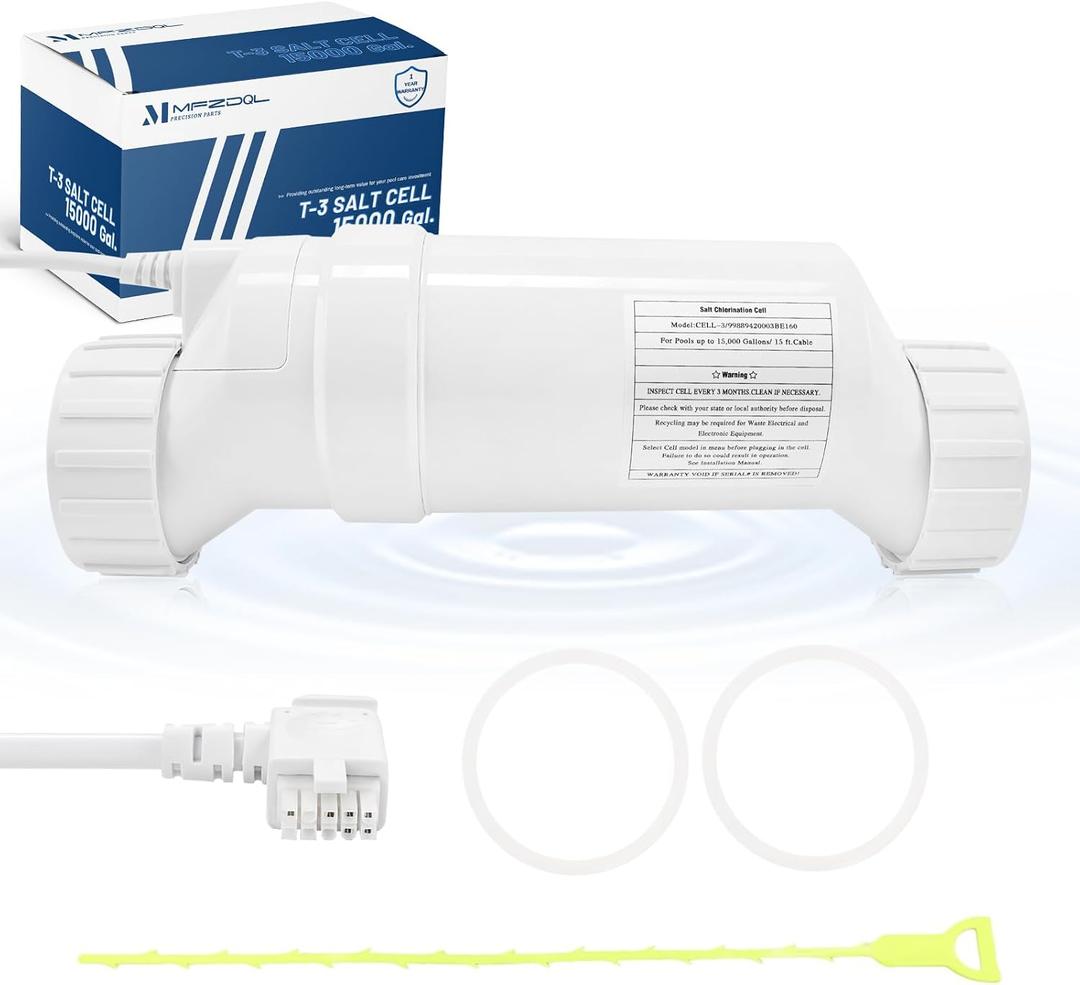 T-3 Salt Cell Compatible with Hayward AquaRite AquaTrol Pro Logic, Fit for W3T-Cell-3 BLT3H, Replacement for Inground Pools Up to 15,000 Gallons