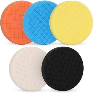 AVID POWER 6 Inch Buffing Polishing Pads 5Pcs for 6 Inch Backing Plate, Compound Buffing Sponge Pads for Car Buffer Polisher Compounding, Polishing and Waxing