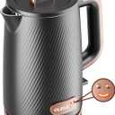 OLEGA Electric Tea Kettle: 1200W Fast Boil Electric Water Kettles 1.5L | Stainless Steel Kettle; Large Electric Water Kettle; Plastic Free Teapot; Auto Shut-Off Water Boiler; Fast Boil Kettles