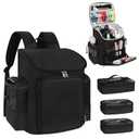 Hairstylist Traveling Bag, Large Capacity Barber Travel Backpack, Hairdresser Bag with Adjustable Dividers, Hair Tools Travel Case, Professional Cosmetology Bags for Supplies, Hair Stylist Must Haves