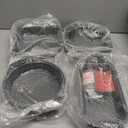 BAKKEN 8-Piece Kitchen Oven Baking Pans Set - Deluxe Nonstick Gray Marble Coating, Professional Grade Carbon Steel Bakeware with Silicone Handles - Oven, Dishwasher, and Freezer Safe