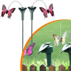 2 Pack Solar Flying Moving Fluttering Waterproof Garden Stakes Decorations for Home Yard Pathway Garden Landscape Christmas Outdoor Indoor Centerpieces Gift Decorations (Butterfly)