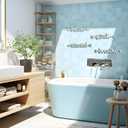 Pigort 4 Pcs Bathroom Wall Decor Wooden Soak Relax Unwind Breathe Plaque Wall Arts Decorations Cutout Farmhouse Sign for Toilet Dressing Room Laundry Room (Tin)