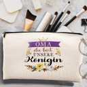 kdqua Oma Gifts Makeup Bag, Grandma Gifts for for Mother's Day from Grandkids Grandson Granddaughter, Grandmother Gift Cosmetic Bags Zipper Pouch Travel Organizer Toiletry Bag