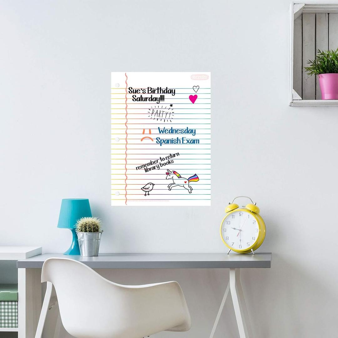 The Peel People Dry Erase Board - Notepad Paper Design, Whiteboard for School Presentations or Classroom Projects, Great for Teachers and Kids, Large Size, White