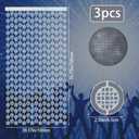 3 x Disco Party Decorations 3 Pack 3.3x6.6ft Disco Ball Foil Curtain Photo Booth Backdrop Disco Ball Hanging Fringe Decor for 70s 80s 90s Last Disco Bachelorette Birthday Bridal Shower Eras Party Supplies