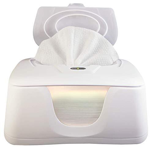 GOGO Pure Wet Wipe Warmer | Dispenser for Baby, Make Up, Adult Care - Auto Off Lights for Nighttime Changes, Dual Heat for Comfort, Top Heating, Moisture Lock Silicone and Large Capacity- Amazon only