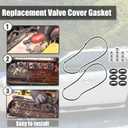 VS50607R Engine Valve Cover Gasket Set for Honda Accord Odyssey Pilot Ridgeline 2003 2004 2005 2006 2007 2008, for Acura MDX RL TL Saturn Vue 3.0L 3.2L 3.5L 2003-2010, Replace 036-1708 12341RCAA01