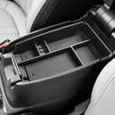 HGWEI Center Console Organizer Tray Compatible with Ford Escape 2020-2026/Bronco Sport 2021-2026 Accessories, Insert Container ABS Secondary Armrest Storage Box (Not for U725 2-Door), Black