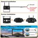 10'' Wireless Backup Camera System, 2 HD 1080P IP69 Waterproof Cameras with Large IPS Full Touch Screen 4 Channels Monitor, IR Night Vision Reverse Camera for RV Truck Trailer Camper