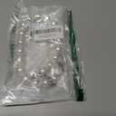 Big Pearl Beaded Dog Collar with Strong Steel Wire Rope, Female Pearl Collars for Large Breed Dogs, White Necklace with Adjustable Chain for Girl Pet, Wedding Jewelry Accessories (15.7"-17.7"(Inner Circumference))