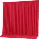10x10ft Red Backdrop Curtain Panels for Parties - Wrinkle Free Polyester Photo Curtain Backdrop Wedding Back Drop Fabric Drapes for Party Decorations Background for Photography