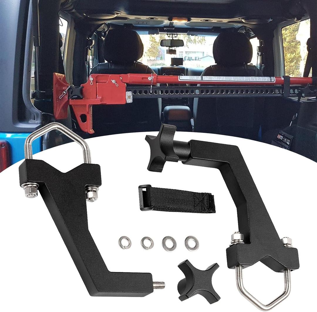Roll Cage High Lift Jack Mount Brackets fit for 2007-2017 Jeep Wrangler JK