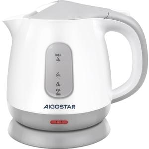 Aigostar Small Electric Kettle, 1L Portable Electric Tea Kettle 1100W with Automatic Shut-Off and Boil Dry Protection, Travel Hot Water Boiler Cordless for Making Coffee and Tea, BPA-Free, Grey