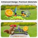 Smart Bird Feeder with Camera, AI Identify Birds Species Solar Powered, 2K HD Video Bird House with Camera, Instant Arrival Alerts, Waterproof Squirrel Proof, Gift for BirdLovers, 2.4GHz WiFi, Green