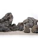 LANDEN Black Icelandic Lava Stone Natural Rocks for Aquariums (18lbs,3-11 in) 11pcs