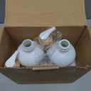 Hexagram Christmas Soap Dispenser Set of 2, Christmas Kitchen Decor, Xmas Gnome Snowman Glass Soap Dispenser for Home Indoor Decorations, Xmas Refillable Lotion Essential Oil Dispensers with Pump