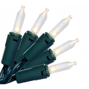 100 LED Warm White Green Wire Christmas String Lights, UL Certified and Commercial Decorative Lighting String 35 Ft, for Indoor Outdoor Christmas Trees, Patio, Trees.