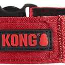 KONG Ultra Durable Padded Comfort Handle Dog Collar (Medium, Red)