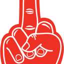 Giant Foam Finger 17 Inch- Protest Foam Hand Middle Finger for All Occasions - Cheerleading for Sports Exciting Vibrant Colors use as Celebration Pom Poms for Athletics Local Sport Events Games (Red)