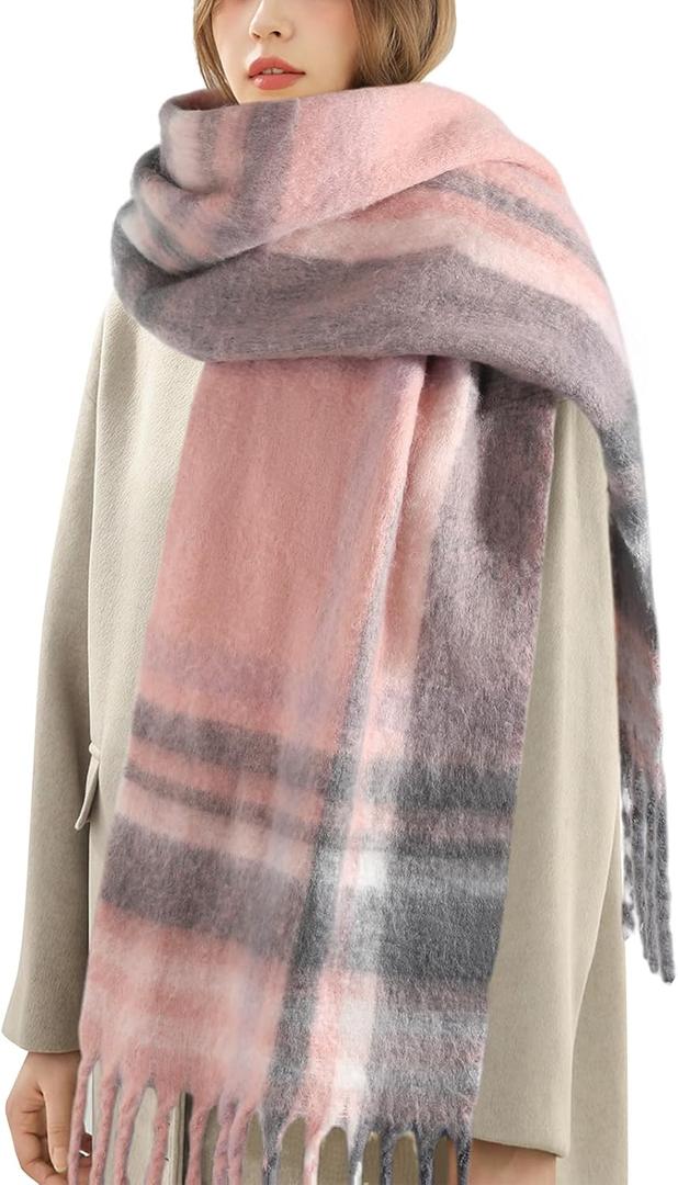 Scarfs for Women Winter Women Warm Scarf Long Shawl Large Scarves Cold Weather Thick Blanket Scarfs Colorful Plaid