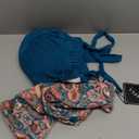 ZAFUL Womens Tankini Swimsuits Smocked 2 Piece Bathing Suits Modest Tie Back Swimwear (Small, Green)