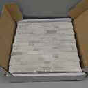 SUNWINGS 5-Sheet Peel and Stick Mosaic Natural 3D Stone Self Adhesive Marble Tiles, 11.5" x 10.7" Stick on Backsplash for Kitchen Bathroom Fireplace Vanity, Mixed Tan