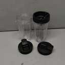 Blender Replacement Parts for Ninja, 24oz Ninja Blender Cups with To-Go Lids, 7 Fins Extractor Blade, Compatible with Nutri Ninja Auto iQ Blenders BL2012 BN801 BL480-30 BL640-30 BL642-30 NN100-30