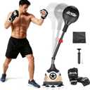 Boxing Bag with Stand for Teens & Adults -for Training Boxing Equipment Stress Relief and Fitness Set with Punching Bag & Gloves，Home Gym Equipment, 12 inches x 63 inches