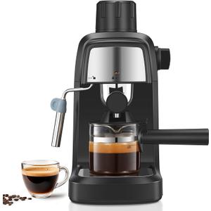 Reemix Espresso Machine 3.5 Bar, 800W Compact Size Coffee Maker with Steam Wand, 4 Cups Cappuccino & Latte Machine for Home and Office