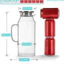 Bivvclaz 2 Liter 68 oz Glass Pitcher with Lid and Handle, Glass Carafe for Hot/Cold Water, Large Iced Tea Pitcher for Coffee, Juice and Homemade Beverage (Clear)