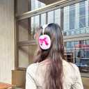 Pink Bow Case Compatible with Apple AirPods Max, Soft TPU Protective Cover, Cute Shockproof Anti-Scratch Case for Women