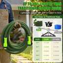 NON-EXPANDABLE Garden Hose 25ft x5/8'', Heavy Duty Flexible Water Hose with 10-Function Sprayer, Lightweight, Leak Proof, Durable Fabric Skin, Pressure Resistant for Yard, Outdoor