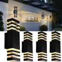4Pack 15inch Outdoor LED Wall Lights,4000K Day White Outdoor 18W Wall Light Aluminum Body Waterproof IP65 led Porch Light for House Patio Garage Garden.(No Sensor)