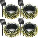 SOLARBABY 4 Pack Solar Christmas Lights Outdoor,Total 146Ft 400 LED Solar String Lights Outdoor with 8 Modes,Waterproof Warm White Fairy Light for Outside Garden Patio Xmas Tree Christmas Decoration