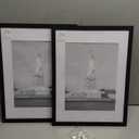 ENJOYBASICS 12x16 Picture Frame, Display Poster 9x12 with Mat or 12 x 16 Without Mat, Wall Gallery Photo Frames, Black, 2 Pack