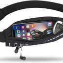 Slim Running Belt for Women Men,Runners Fanny Pack Phone Holder,Running Pouch Waist bag for Workout Jogging,Money Belt Running Gear Accessories (Black)