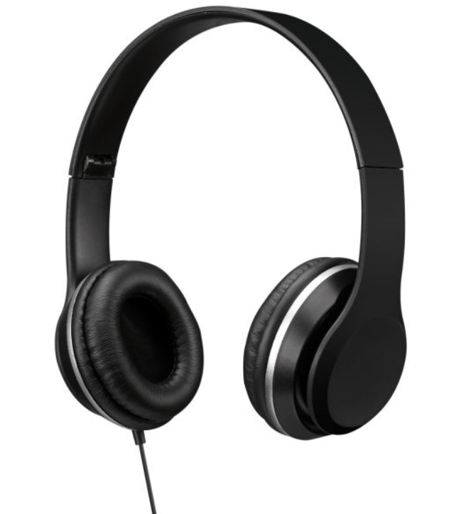 Ilive IAH57B Wired Headphones Padded 3-d Accs Swivel Earcups/adjustable Headband