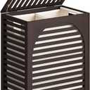 Laundry Hamper, 27.3 Gallon (103L) Bamboo Wood Clothes Laundry Basket with Lid and Handles, Removable Liner