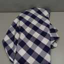 maxmill Round Checkered Tablecloth Spillproof Wrinkle Free Heavy Weight Gingham Table Cloth for Circular Table Cover Buffalo Plaid for Buffet Banquet Parties Holiday Dinner 70 Inch Navy and White