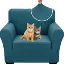 XINEAGE New Stretch Armchair Covers 1 Piece Chair Slipcovers Chair Protector for Living Room Thick Soft Chair Cover with Elastic Bottom Couch Cover for Pets Kids (31"-46", Peacock Blue)