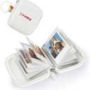 Pocket Photo Album for Polaroid Go Film and Polaroid Go Instant Mini Camera, Portable Travel Protective Photo Album Case Holds 40 Photos (White)