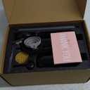 [Luxury] Kitchen Soap Dispenser Set - 16OZ Amber Glass Bottle, Stainless Steel Pump, Instant Dry Tray, Waterproof Labels, Non-Slip Silicone Pad, and Dish Brush | Upgrade for Your Kitchen and Bathroom