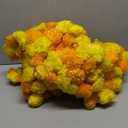 5 PC - 5 feet Marigold Garland |Indian/American Wedding Party Mantle Decoration, Faux Garlands Wedding Garland, Diwali Decoration, Spring Bush Floral! (Mango & Yellow Mix)