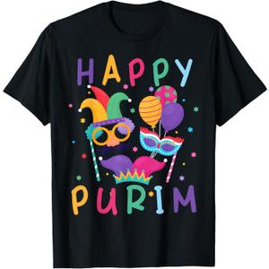 Happy Purim Jewish Purim Costume T-Shirt XL