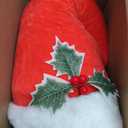 JellyArch Santa Hat Christmas Tree Topper with Holly Decor  Large (14.5 in) Red Santa Claus Hat  Christmas Tree Topper for Holiday Trees