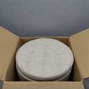 Faux Leather Round Ottoman with Storage 12.6" W x 14.17" H & 14.76" W x 17.32" H Set of 2, Small Boucle Coffee Table Footstool with Removable Lid for Living Room, Bedroom, Beige